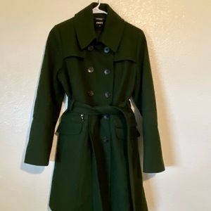 DKNY Trench Coat in Green, size 12.